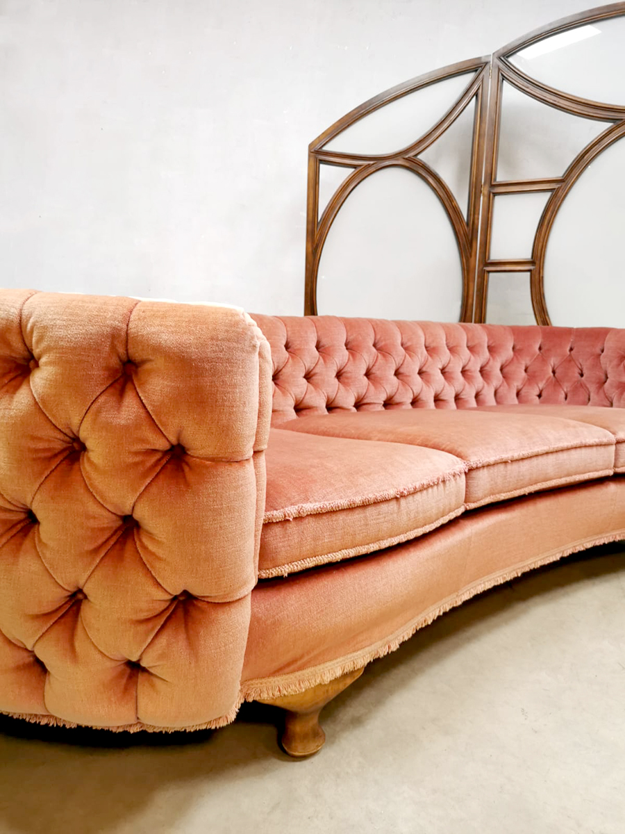 Baroque rare velvet sofa vintage bank 'Hollywood |