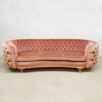 Baroque padded rare pink sofa bank 'Hollywood glam'