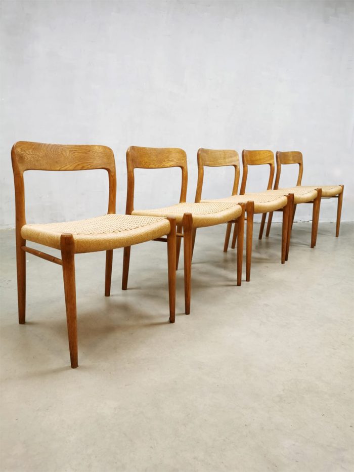 Vintage Danish design dining chairs vintage eetkamerstoelen Niels Møller