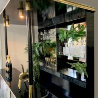 Midcentury vintage design brass bar cabinet cocktail bar 'Eclectic Chique'
