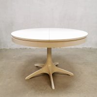 Space Age dining table vintage round oval eetkamertafel retro