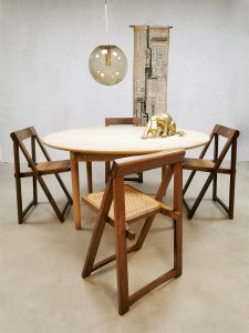 Vintage Trieste folding chairs klapstoelen Aldo Jacober A. Bazzani 'Wabi Sabi'