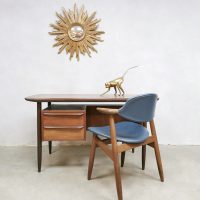 Midcentury sixties design teak writing desk vintage bureau Tijsseling Propos Hulmefa