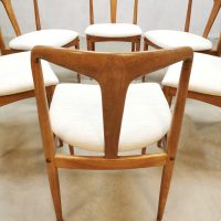 Vintage teak dining chairs eetkamerstoelen Johannes Andersen model Juliane