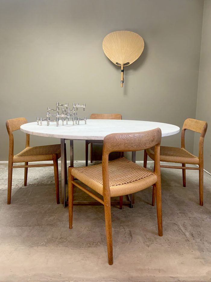 Danish vintage design dining table Poul Kjaerholm Fritz Hansen 'PK 54'
