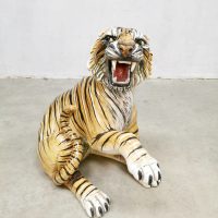 Vintage ceramic tiger keramieken tijger