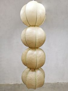 Vintage design fiberglass cocoon pendant lamp Castiglioni style