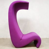 Amoebe highback design chair purple lounge fauteuil Verner Panton
