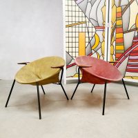 Vintage Balloon arm chairs fauteuils Hans Olsen Lea Design