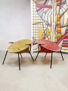 Vintage Balloon arm chairs fauteuils Hans Olsen Lea Design