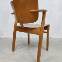 Vintage wooden Finnish design dining chair Domus eetkamerstoel Ilmari Tapiovaara Artek