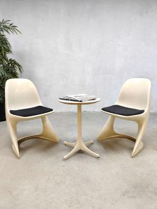 Vintage German design space age Casalino dining chairs eetkamerstoelen Alexander Begge Casala