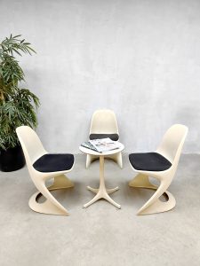 Vintage Midcentury German design space age Casalino dining chairs eetkamerstoelen Alexander Begge Casala