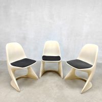 Vintage German design space age Casalino dining chairs eetkamerstoelen Alexander Begge Casala