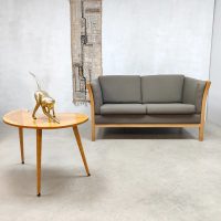 Vintage Scandinavian Deens design oak eiken 2-seater sofa bank 60s