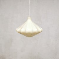 Vintage midcentury design white 'cocoon' hanglamp pendant light Castiglioni style
