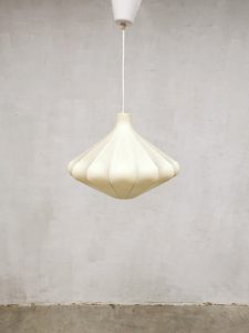 Vintage midcentury design white 'cocoon' hanglamp pendant light Castiglioni style