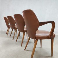 Vintage dining chairs eetkamerstoelen skai leer sixties