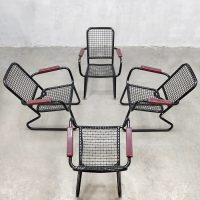 Vintage wire garden chairs draadstoelen tuinstoelen outdoor gardenset 'Minimalism'