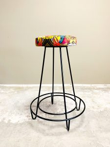 'Alpha Owl re-editions' project Sandra Keja Planken x Bestwelhip bar stool kruk