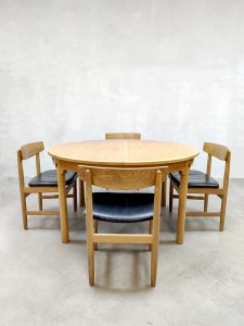 Deens design vintage dining set table & chairs eetkamerset Borge Mogensen Fredericia