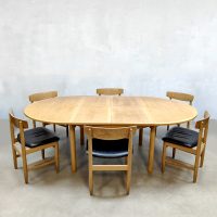 Danish design vintage dining set table & chairs eetkamerset Borge Mogensen Fredericia