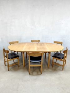 Danish design vintage dining set table & chairs eetkamerset Borge Mogensen Fredericia