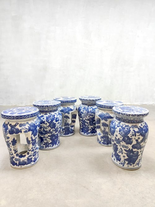 Porcelain Chinese ceramic garden stool side table plant stand kruk bijzettafel keramiek 'Asian vibes'’