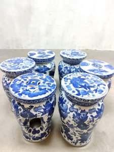 Porcelain Chinese ceramic garden stool side table plant stand kruk bijzettafel keramiek 'Asian vibes'
