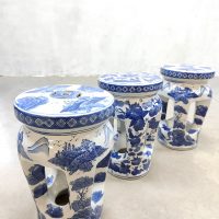 Porcelain Chinese ceramic garden stool side table plant stand kruk bijzettafel keramiek ‘Asian vibes’