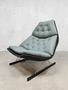 Vintage Dutch design lounge chair fauteuil Geoffrey Harcourt Artifort 1960 Sledge