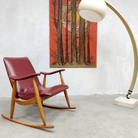 Vintage Dutch design rocking chair schommelstoel Louis van Teeffelen Webe
