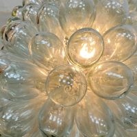 Vintage modern Italian design glass hand blown table lamp light Lartigiani 1960s