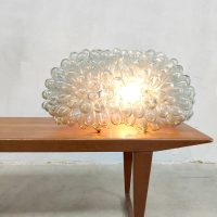 Midcentury Italian design glass hand blown table lamp light Lartigiani 1960s