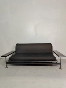 Vintage Midcentury design black sofa bed bank Arflex
