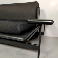Vintage design black sofa bed zwart bank Arflex