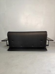 Midcentury design black sofa bed bank Arflex