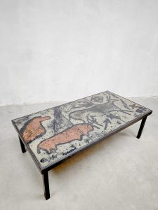 Vintage Midcentury design ceramic coffee table salontafel Robert & Jean Cloutier style