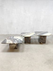 Modern design marble nesting side coffee tables marmeren bijzettafels
