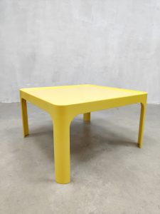 Vintage space age yellow coffee table gele salontafel Preben Fabricius