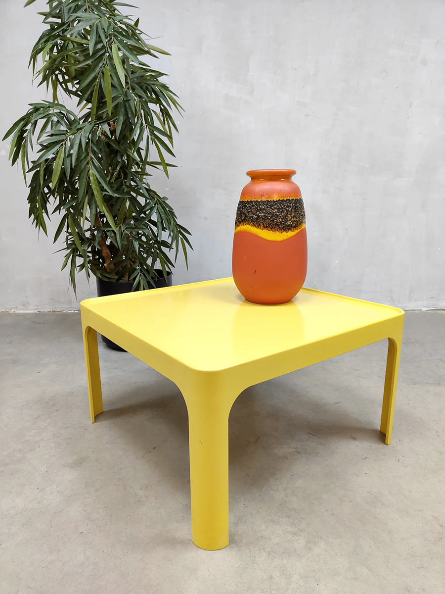 Cumulatief Harde ring diep Vintage space age yellow coffee table gele salontafel Preben Fabricius |  Bestwelhip