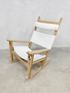 Midcentury Danish design rocking chair schommelstoel Hans J. Wegner Getama GE-673