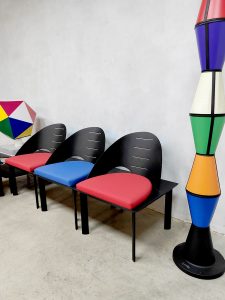 Vintage French design chairs stoelen Patrice Bonneau Genexco 80s