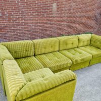 vintage modular sofa modulaire bank green velvet