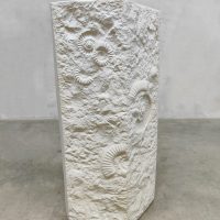 Midcentury porcelain vase AK Kaiser bisquit vaas 'XL Fossil Op art'