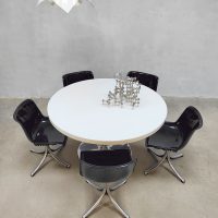Vintage Italian design dining set table chairs eetkamerset Tecno
