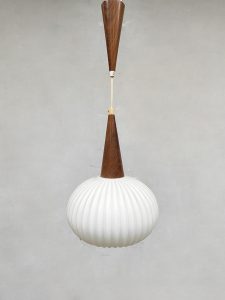 Midcentury Danish teak hanglamp pendant