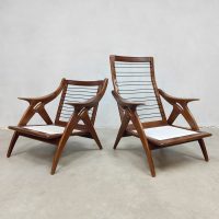 Midcentury Dutch design armchairs de Ster Gelderland 'de knoop'