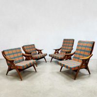 Midcentury Dutch design armchairs de Ster Gelderland 'de knoop'