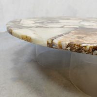 vintage natural stone coffee table stenen salontafel eclectic design